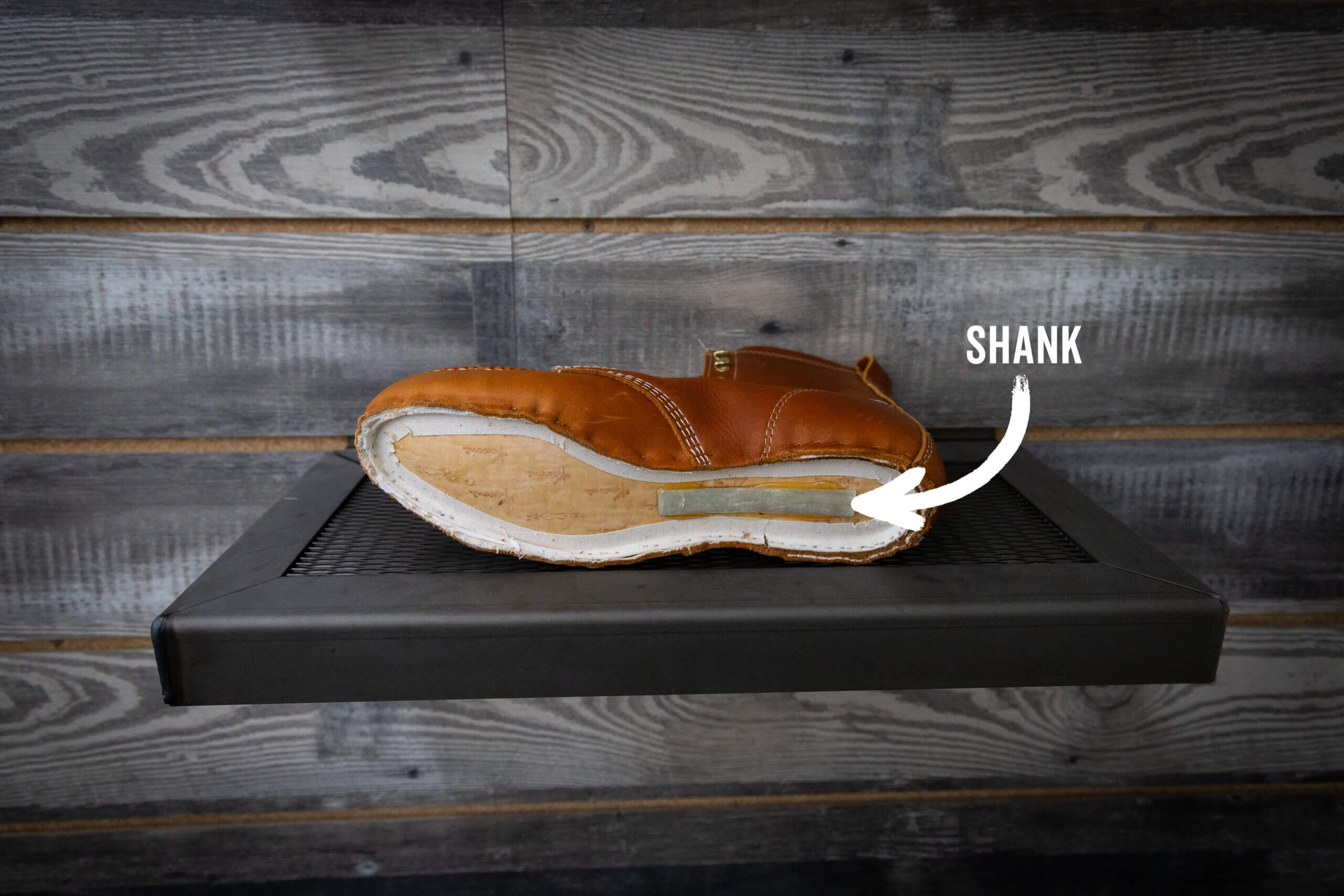 What is the shank of a boot?